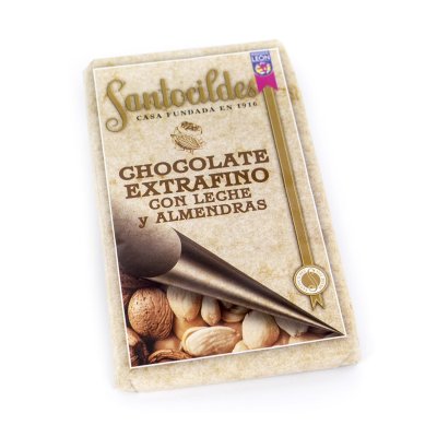 Chocolate with milk and almonds
